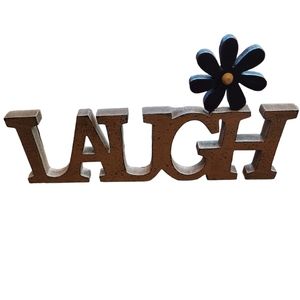 Laugh wooden decoration